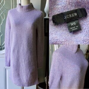 Extra Small J. Crew Merino Wool / Alpaca Lilac Sweater Dress